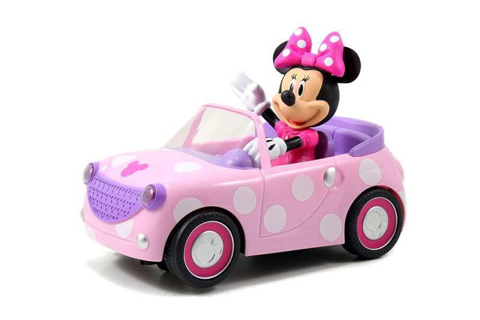 Smoby Coche radio control Minnie Roadster 27 MHz tourne sur lui-même 19 cm - Modèles assortis