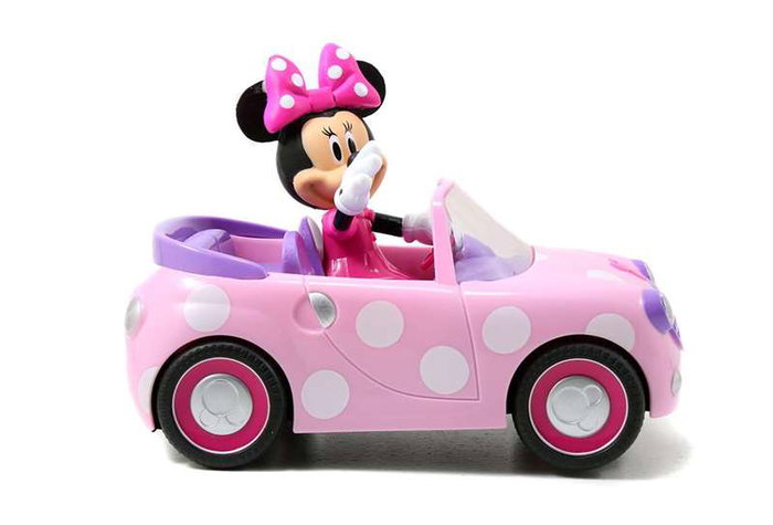 Smoby Coche radio control Minnie Roadster 27 MHz tourne sur lui-même 19 cm - Modèles assortis