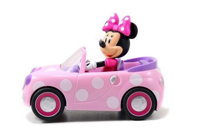 Smoby Coche radio control Minnie Roadster 27 MHz tourne sur lui-même 19 cm - Modèles assortis