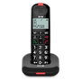 SPC 7612N Téléphone Fixe Sans Fil Comfort Kairo Noir - Écran Ambré, Répertoire 100 Noms, Blocage Appels, Mains Libres