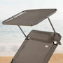 Chaise longue Aktive Gris 193 x 53 x 30 cm Pliable Parasol