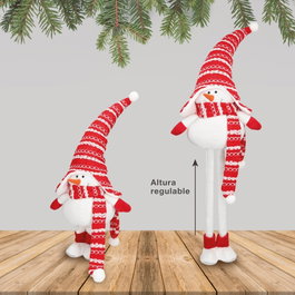 Bambasy Bonhomme de neige debout Eira 64 rouge et blanc