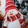 Bambasy Bonhomme de neige debout Eira 64 rouge et blanc