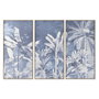 Toile Home ESPRIT Bleu Palmiers Tropical 180 x 4 x 120 cm (3 Pièces)