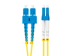 Lanberg FO-SULU-SD11-0050-YE Câble à Fibre Optique SC/UPC vers LC/UPC 5m Jaune G.657.A1