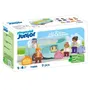 Playmobil Junior Autocar de voyage avec 4 personnages et valises - Jeu de formes pour tout-petits dès 12 mois - Réf. 71682