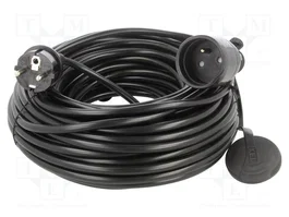 KEL Rallonge réseau H05VV-F 25m 3G1,5mm2 noire