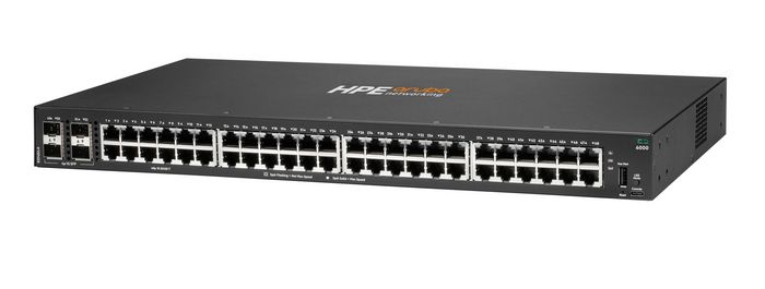 Aruba CX 6000 48G 4SFP Switch - Commutateur réseau 48 ports Gigabit PoE+ 370W avec 4 ports SFP, managé, pour PME et bureaux distants