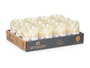Giftdecor Bougie LED Crème Petite 10 cm Plastique et Cire 7.5 cm (Set de 24)