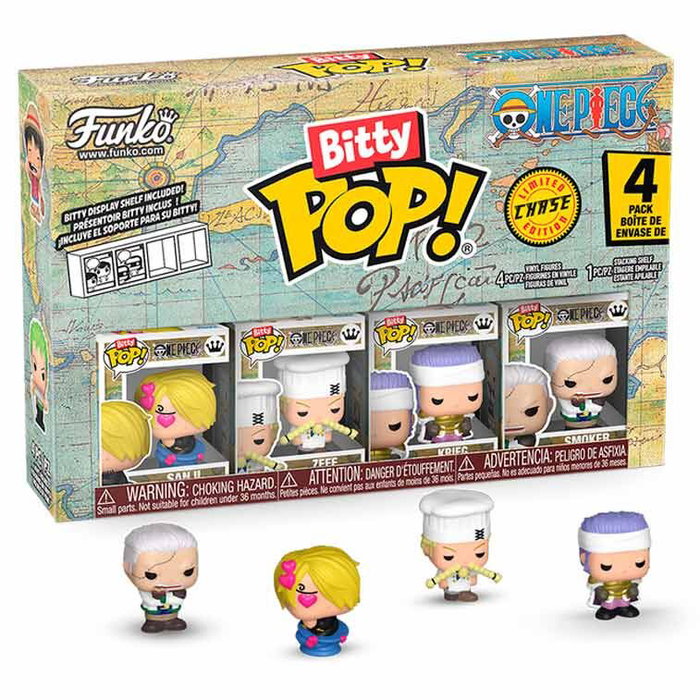 Funko Bitty Pop! One Piece Sanji Pack de 4 figurines