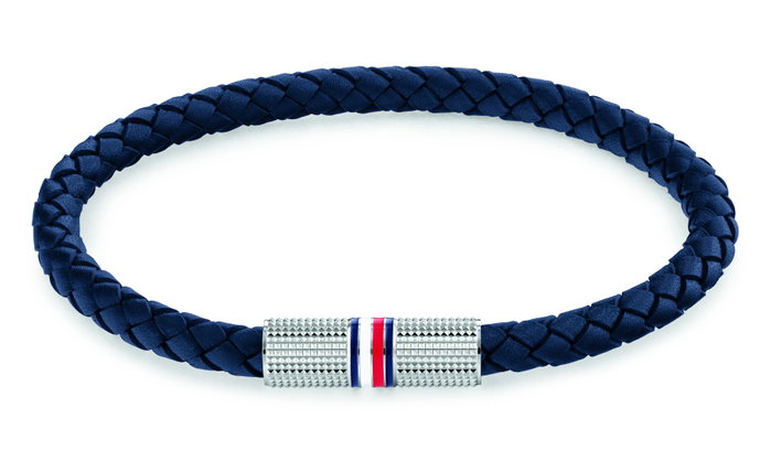 Tommy Hilfiger Bracelet en Cuir Bleu 25cm Tommy Hilfiger Bracelet en Cuir Bleu 25cm