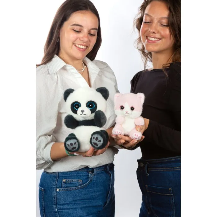 Cutydoos Peluche Panda PING de la collection Plushie Pets - Peluche gris ardoise de 23 cm