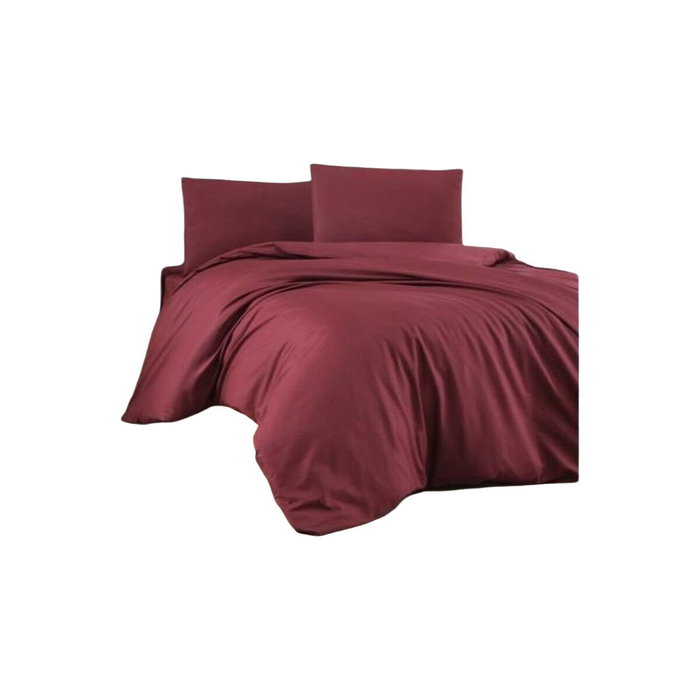 BigBuy Home Parure de couette Bordeaux 3 pièces BigBuy Home Parure de couette Bordeaux 3 pièces