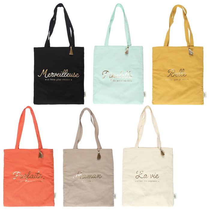 The Concept Factory Sac Tote Bag Collection EMOTION en coton et viscose