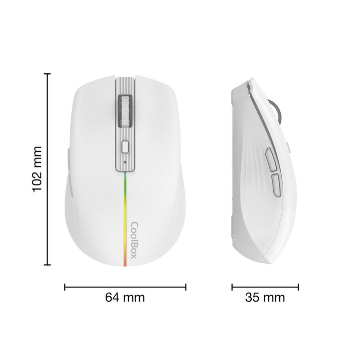 Souris sans-fil CoolBox COO-MOU-W01-W Blanc 1600 dpi