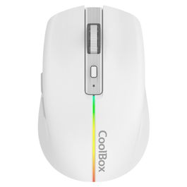 Souris et Tapis de Souris Gaming CoolBox W01 Blanc 1600 dpi