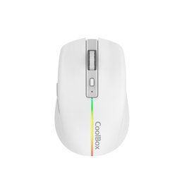 Coolbox Souris Gaming Sans Fil W01 Blanche RGB 6 Boutons USB-C 800-1600 DPI