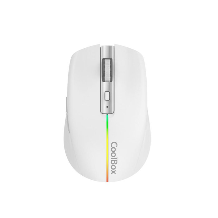 Coolbox Souris Gaming Sans Fil W01 Blanche RGB 6 Boutons USB-C 800-1600 DPI Coolbox Souris Gaming Sans Fil W01 Blanche RGB 6 Boutons USB-C 800-1600 DPI