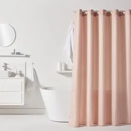 Today Rideau de douche en polyester gauffré 180 x 200 cm, avec 12 crochets, design jacquard, pour baignoire ou douche