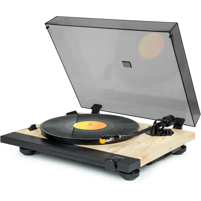 Audio-Technica Platine vinyle AT-LP60XUSB - Lecteur USB, lecture automatique 33/45 tours, noir, avec cellule AT91 et préampli phono
