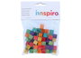 Innspiro 72 Cubes en Bois Colorés 12x12x12mm