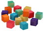 Innspiro 72 Cubes en Bois Colorés 12x12x12mm