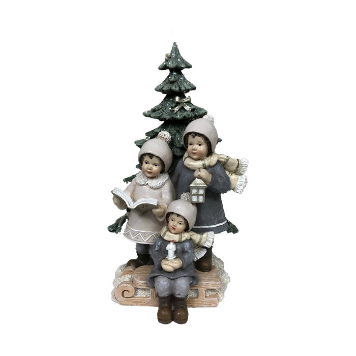 DKD Home Decor Décorations de Noël Enfants en Résine (Lot de 2) DKD Home Decor Décorations de Noël Enfants en Résine (Lot de 2)