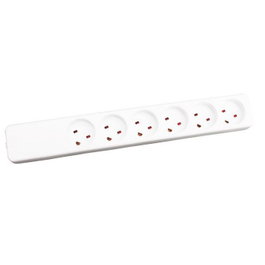 Garbot Plast Power Strip 6-way EDB Outlet Blanc