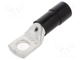 BM GROUP Connecteur à anneau tubulaire isolé noir M20 Ø 21mm