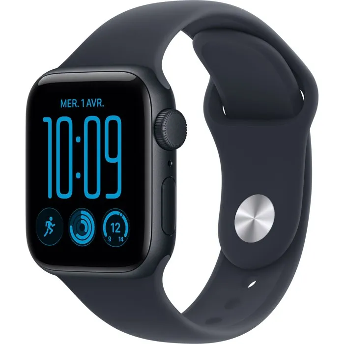 Apple Watch SE 3 GPS - 40mm - Boîtier Midnight Aluminium - Bracelet Navy Blue Sport Band - S/M Apple Watch SE 3 GPS - 40mm - Boîtier Midnight Aluminium - Bracelet Navy Blue Sport Band - S/M