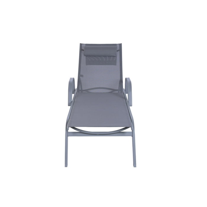 Chaise longue Home ESPRIT Gris clair 199 X 63 X 101 CM