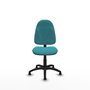 PIQUERAS Y CRESPO Chaise de bureau Algarra, Tissu Turquoise, Sans accoudoirs