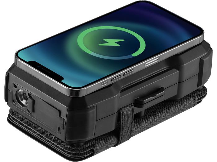 Sandberg Solar 5-Panel Powerbank 27000 – Batterie externe solaire portable 27000 mAh avec panneaux solaires, ports USB-A, USB-C et charge sans fil