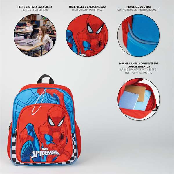 Cerdá Sac à dos scolaire Spider-Man 31 x 12 x 38 cm - pour enfants 2 à 8 ans Cerdá Sac à dos scolaire Spider-Man 31 x 12 x 38 cm - pour enfants 2 à 8 ans