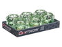 Giftdecor Porte-bougie boule vert 8,4 x 9 x 8,4 cm verre (Set de 12)