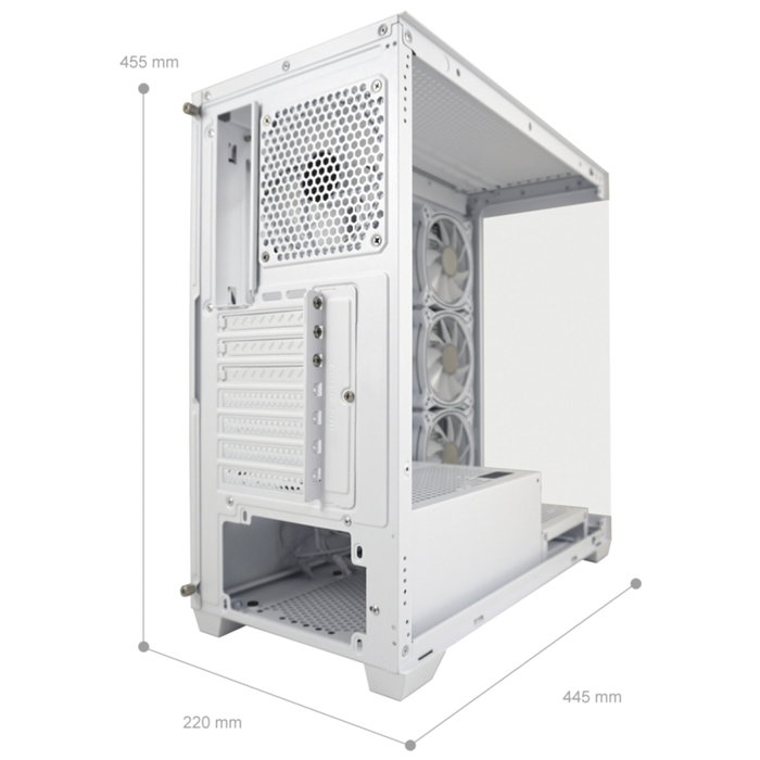 LC-Power LC-715W-ON Midi Tower Gaming Case, Blanc