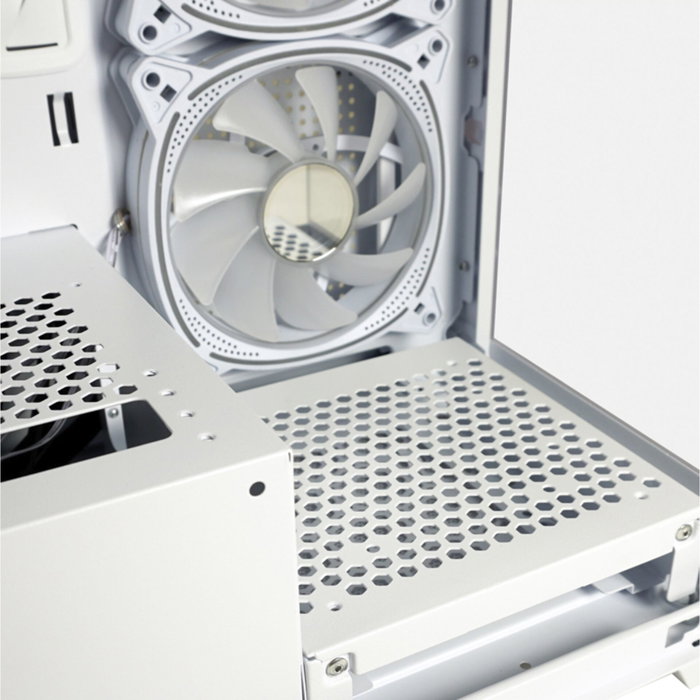 LC-Power LC-715W-ON Midi Tower Gaming Case, Blanc