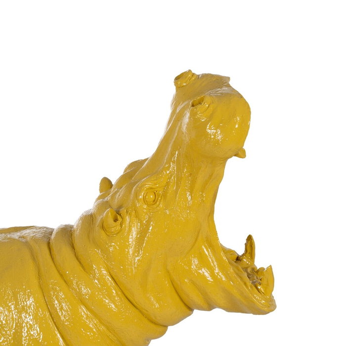 BigBuy Home Figurine Décorative Hippopotame Jaune BigBuy Home Figurine Décorative Hippopotame Jaune