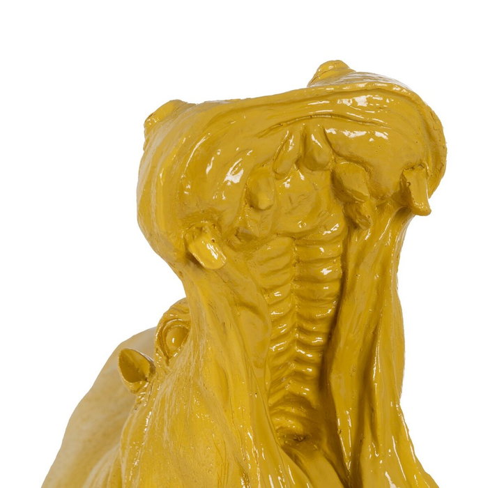 BigBuy Home Figurine Décorative Hippopotame Jaune BigBuy Home Figurine Décorative Hippopotame Jaune
