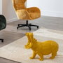 BigBuy Home Figurine Décorative Hippopotame Jaune