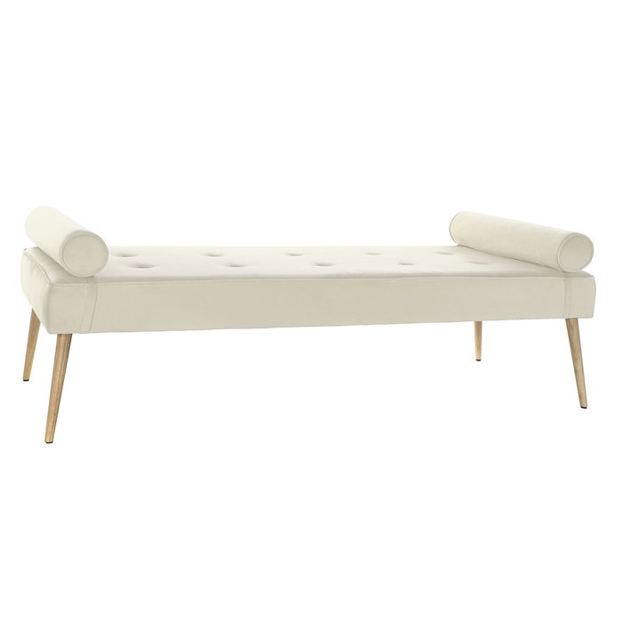 Divan Home ESPRIT Crème Métal 184 x 76 x 62 cm