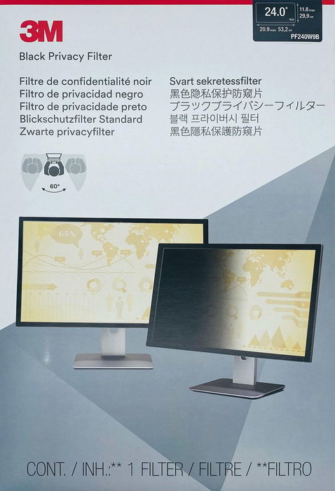 3M Filtre de confidentialité pour moniteur 24 po (609 mm), 16:9, PF240W9B