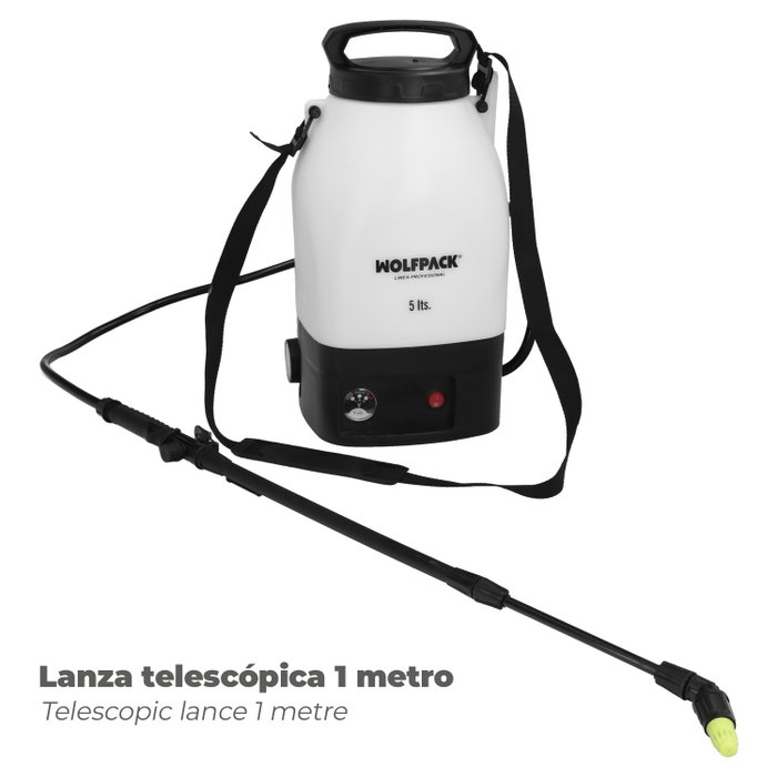 WOLFPACK LINEA PROFESIONAL Sulfatadora 5 Litres Batterie Lithium 12V WOLFPACK LINEA PROFESIONAL Sulfatadora 5 Litres Batterie Lithium 12V