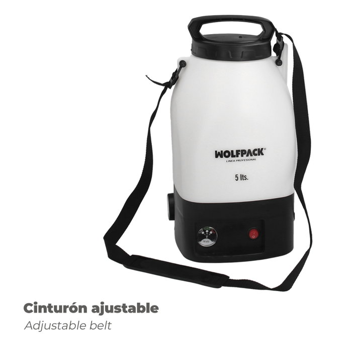 WOLFPACK LINEA PROFESIONAL Sulfatadora 5 Litres Batterie Lithium 12V WOLFPACK LINEA PROFESIONAL Sulfatadora 5 Litres Batterie Lithium 12V