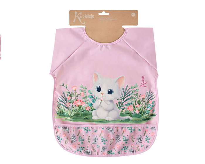 KioKids Babero Imperméable avec Manchons Rose - Protection 360° pour Bébé Alimentation et Peinture KioKids Babero Imperméable avec Manchons Rose - Protection 360° pour Bébé Alimentation et Peinture