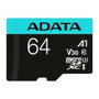 Adata AUSDX64GUI3V30SA2 Carte mémoire Micro SDXC 64Go UHS-I U3 Classe 10 + adaptateur