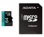 Adata AUSDX64GUI3V30SA2 Carte mémoire Micro SDXC 64Go UHS-I U3 Classe 10 + adaptateur