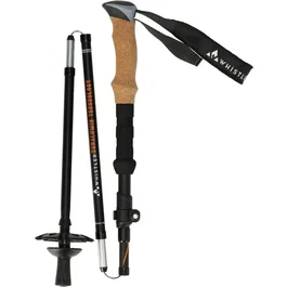 Whistler Beckley Bâtons de Marche Pliables en Aluminium 7075 Noir - Trekking et Randonnée