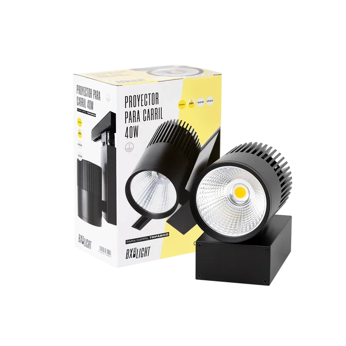 BX3 LIGHT Projecteur LED sur rail triphasé 40W 3384Lm 3000K CRI90 UGR17 BX3 LIGHT Projecteur LED sur rail triphasé 40W 3384Lm 3000K CRI90 UGR17