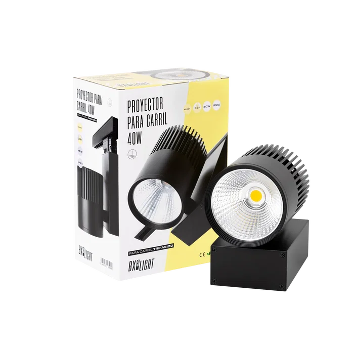 BX3 LIGHT Projecteur LED sur rail triphasé 40W 3384Lm 3000K CRI90 UGR17 BX3 LIGHT Projecteur LED sur rail triphasé 40W 3384Lm 3000K CRI90 UGR17